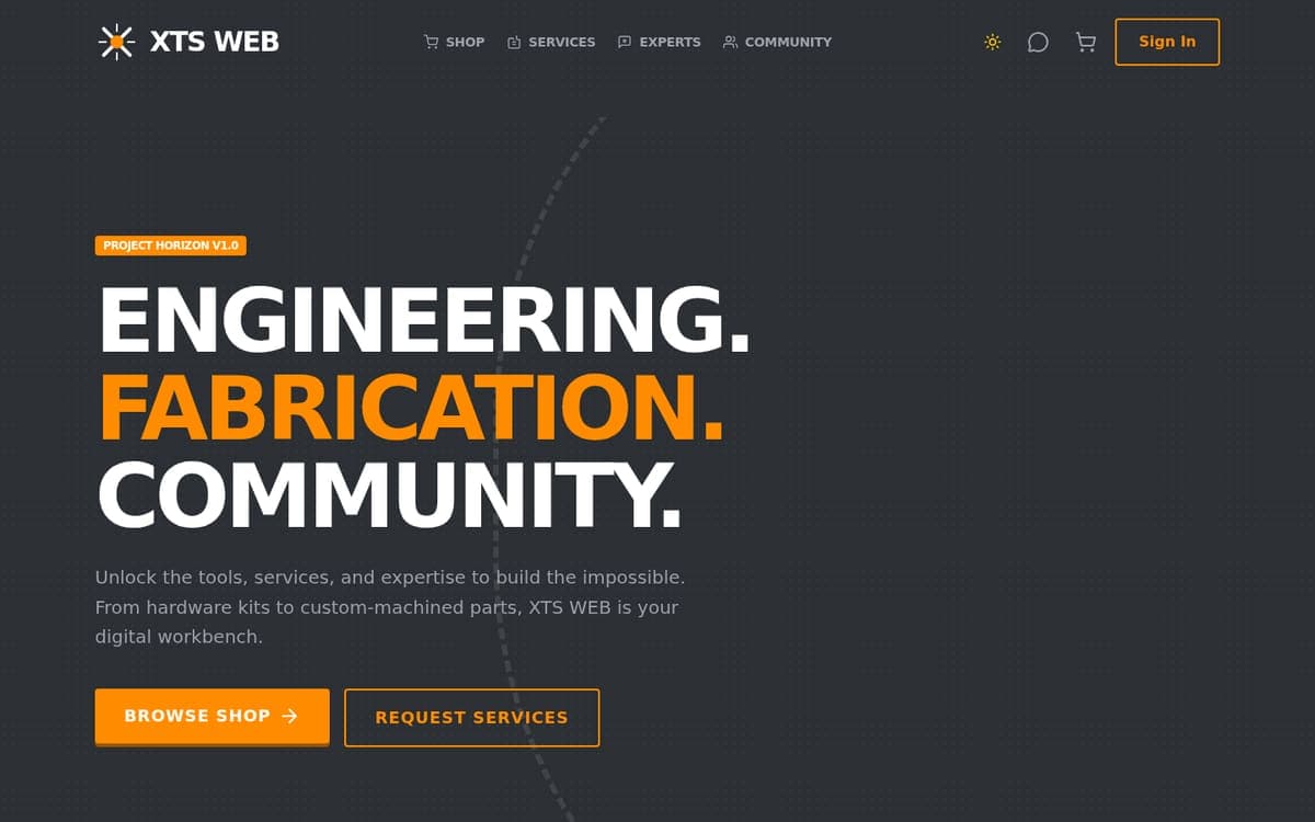 Screenshot of XTS Web