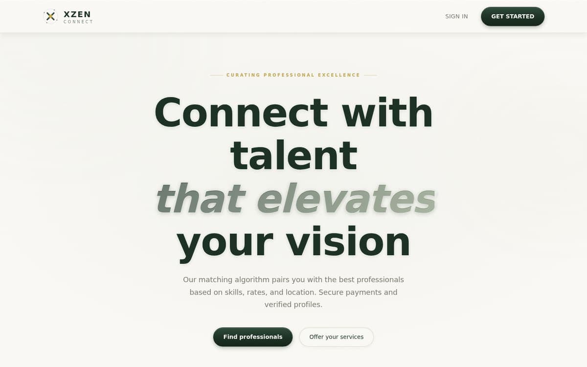 Screenshot of XZEN Connect